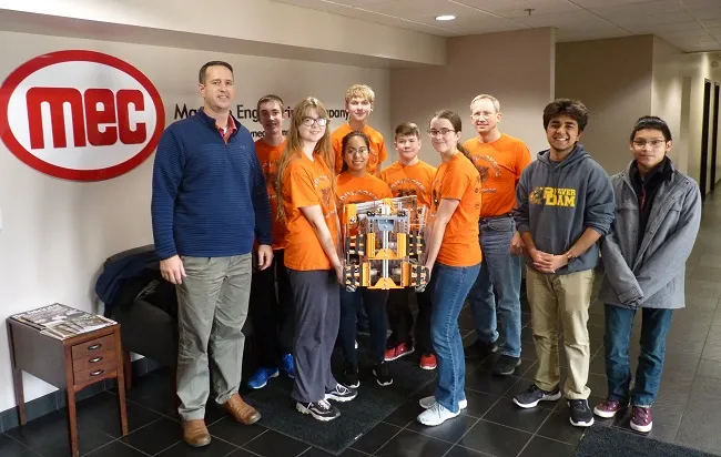 Beaver Dam High School Robohackerz Robotics Team Visits MEC - MEC Inc.